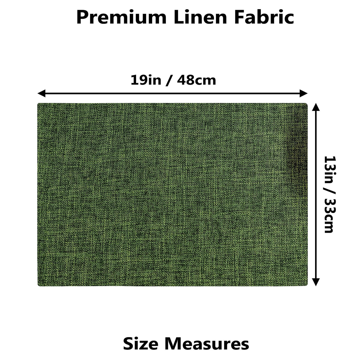 Demetex green placemats provide heat protection for casual meals