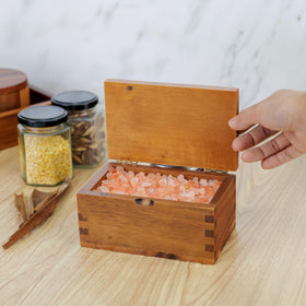 Demigo acacia salt cellar dimensions demonstrate compact footprint