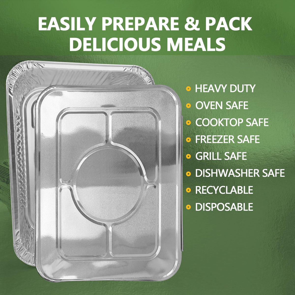 Demiwise freezer-safe pans store or chill dishes from -40°F.