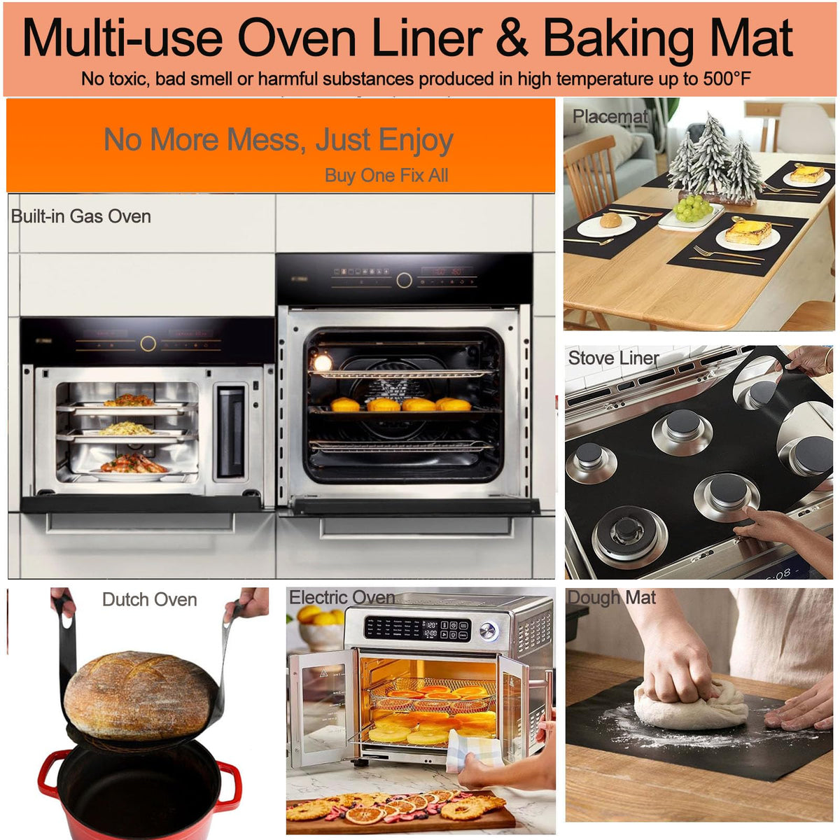 Demiwise grease-trap oven liner helps keep spills contained and the oven tidy.