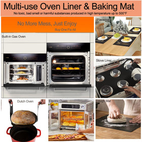 Demiwise grease-trap oven liner helps keep spills contained and the oven tidy.