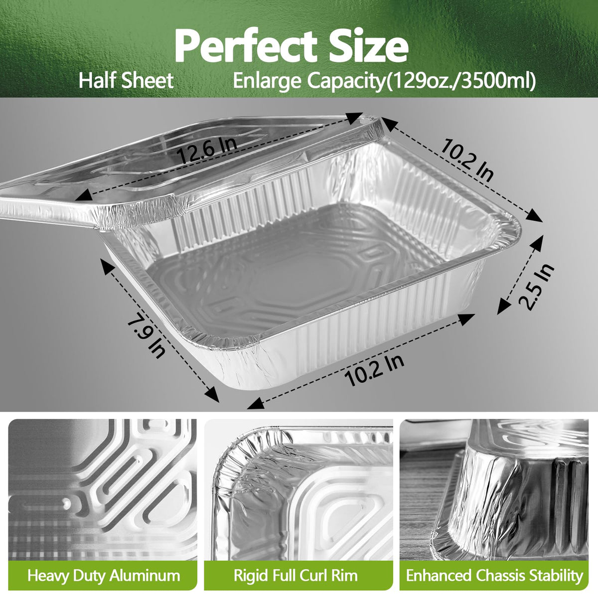 Demiwise reinforced corners and bottom protect pans during transport and serving.