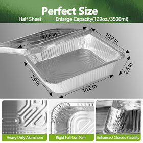 Demiwise reinforced corners and bottom protect pans during transport and serving.
