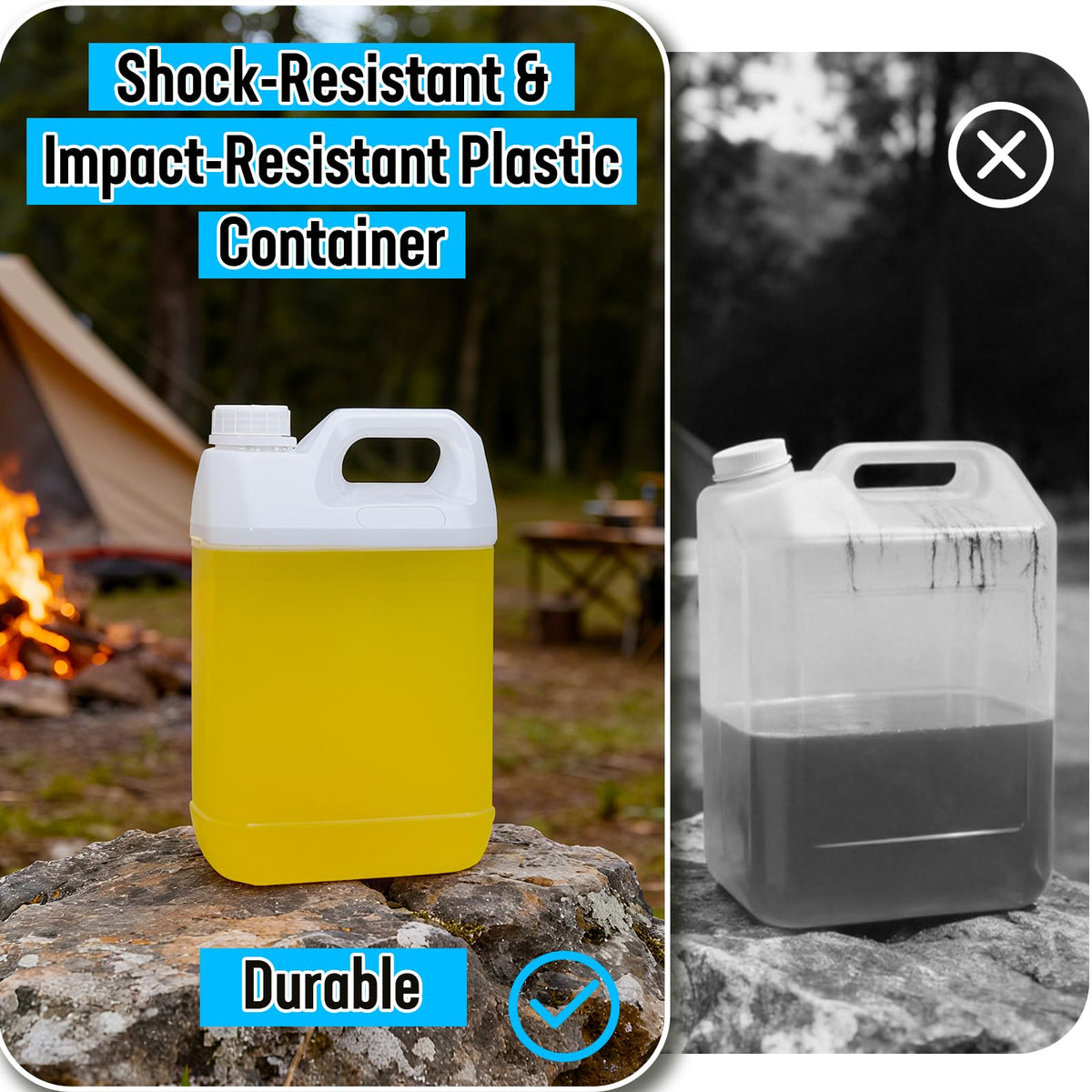 DEMORA durable HDPE construction resists chemicals for versatile storage.
