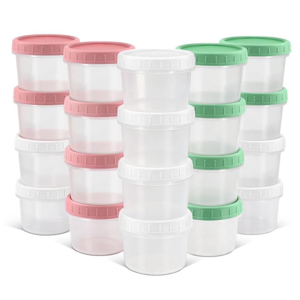 DEMORA 6 oz container with twist-on lid for leak-proof lunch storage