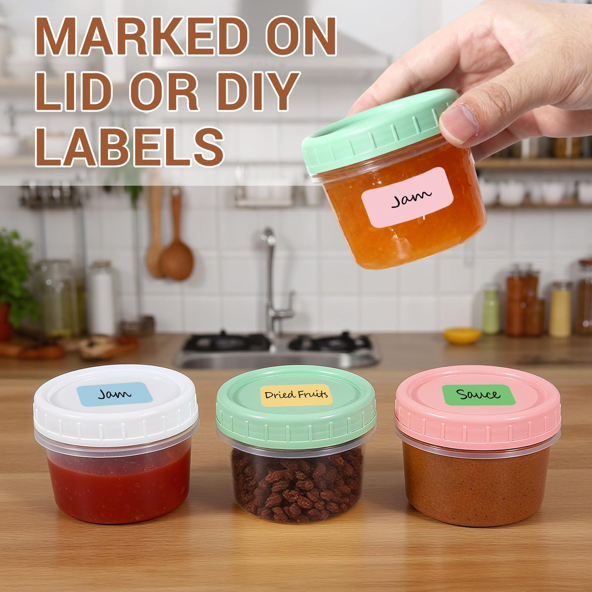 DEMORA compact 6 oz container fits in lunch bags and backpacks