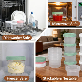 DEMORA multi-purpose container set for sauces, baby food, and snacks