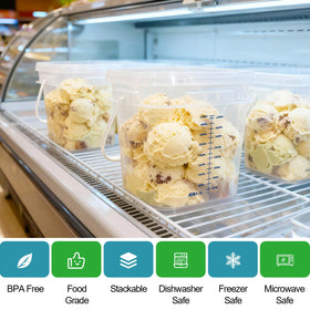 DEMORA BPA-free plastic bucket showing contents clearly for meal prep
