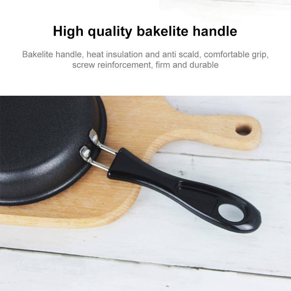 Demoyaya One Egg Frying Pan handle close-up showing heat-resistant grip