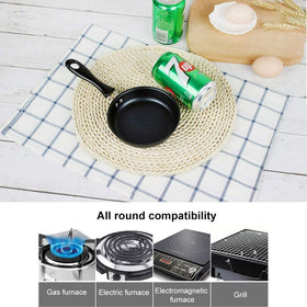 Demoyaya One Egg Frying Pan induction-compatible surface on stove