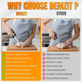 Demzit poultry shears versatile for herbs and vegetables prep.