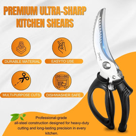 Demzit poultry shears safety lock for safe storage.