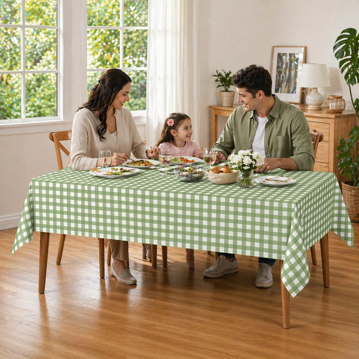 Denwiller disposable plastic tablecloth protects tables during events