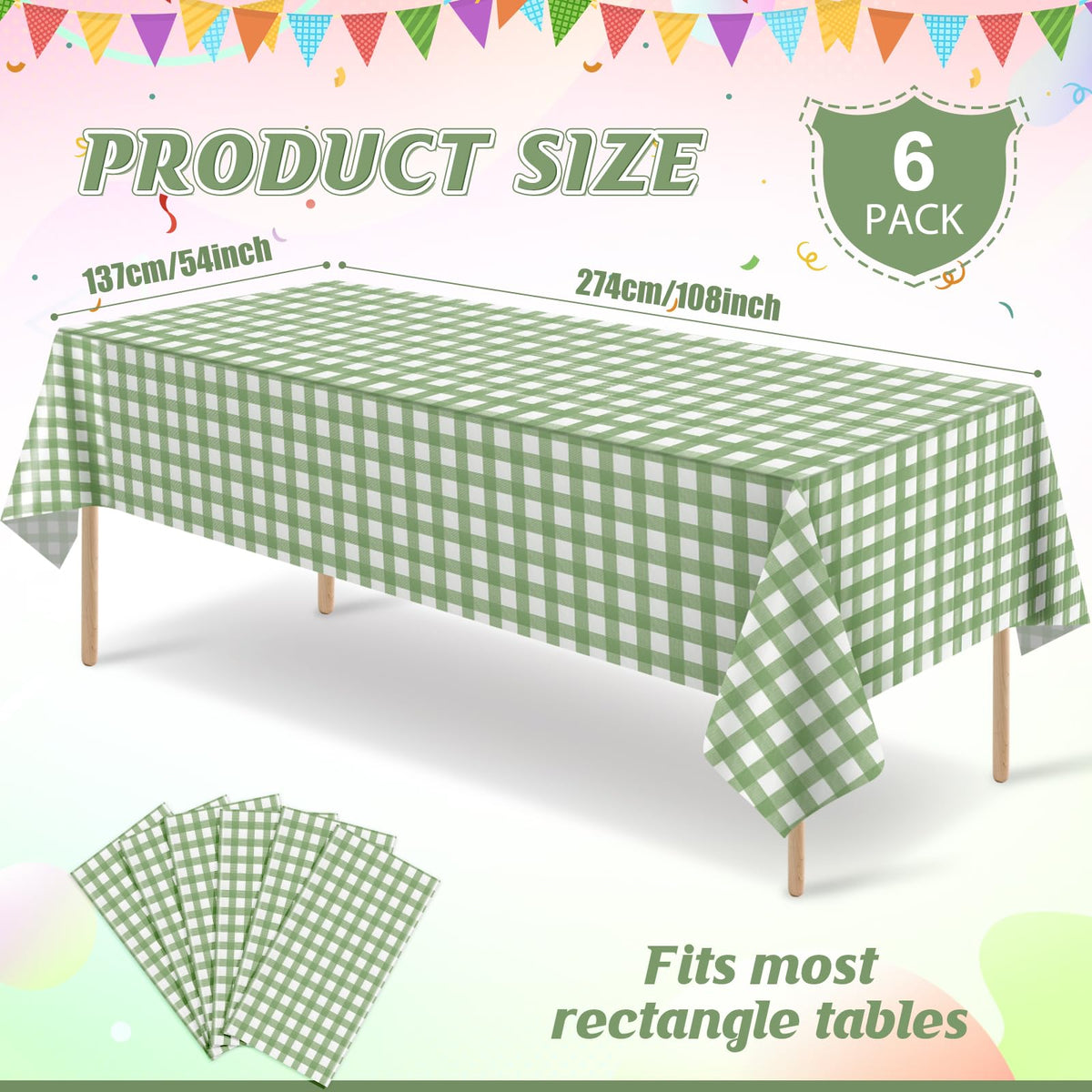 Close-up of Denwiller sage green gingham checks showing crisp pattern
