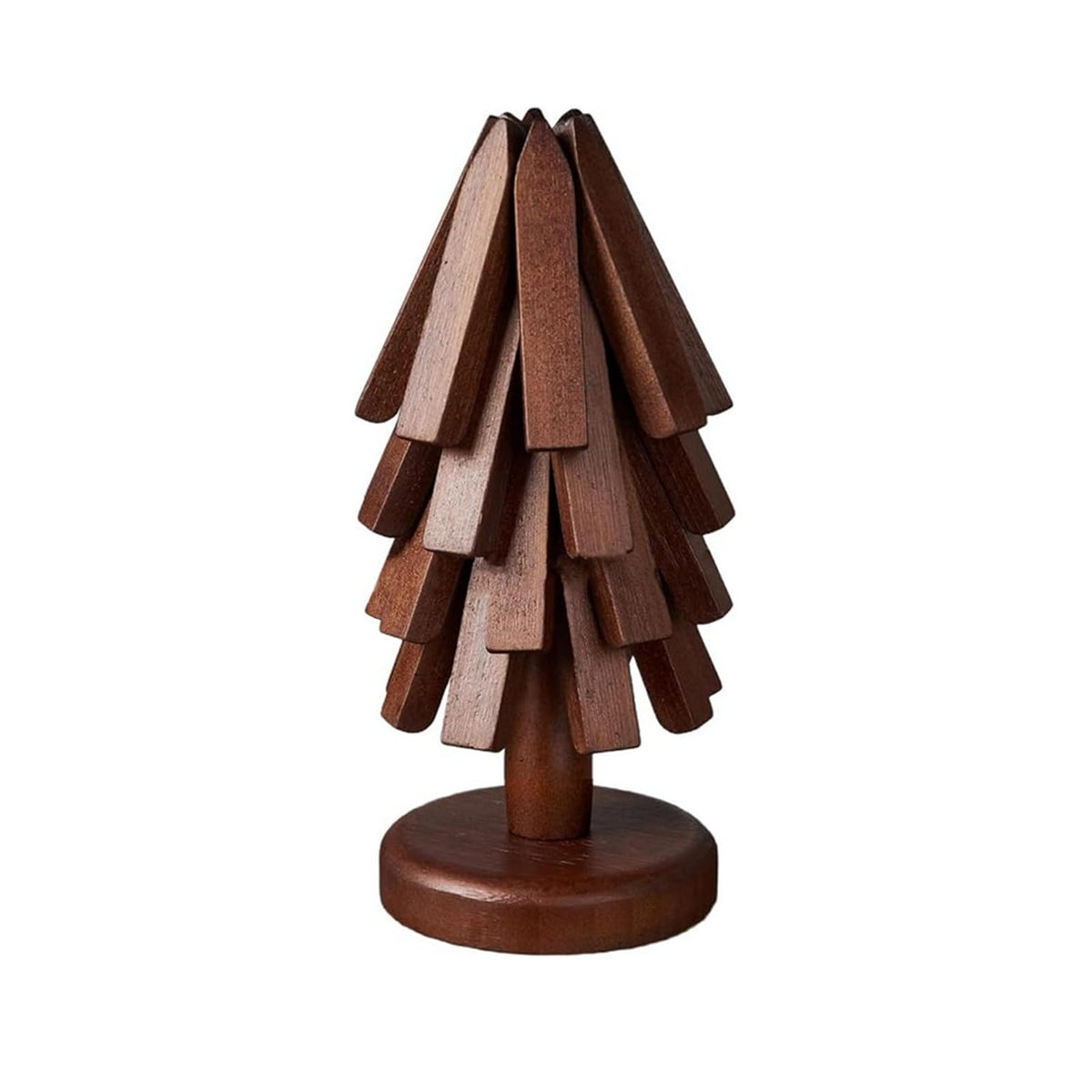 DEOLD tree-trivet-set with bracket for compact storage and countertop protection.