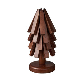 DEOLD tree-trivet-set with bracket for compact storage and countertop protection.