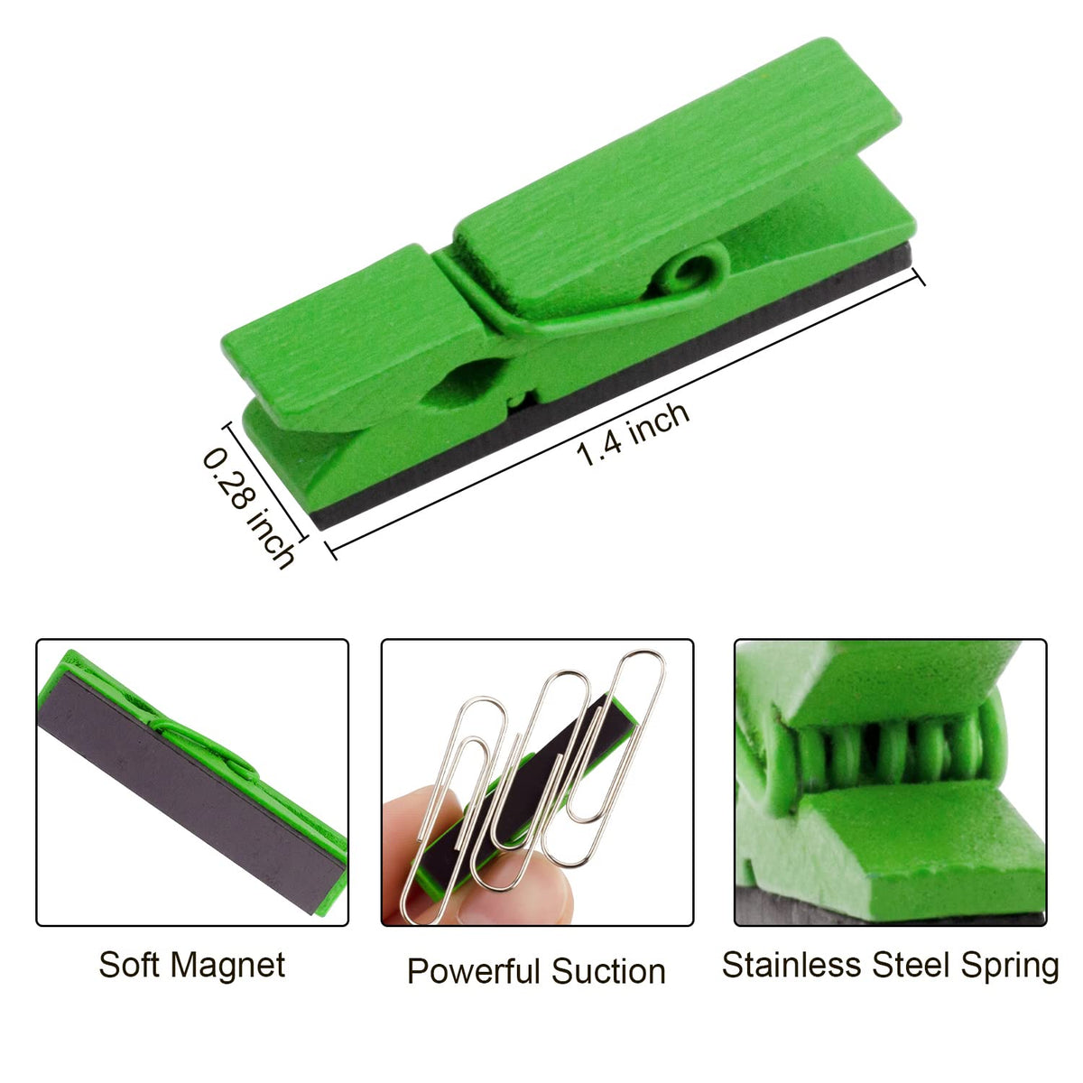 Deoot fridge note papers clipped securely with bright colors