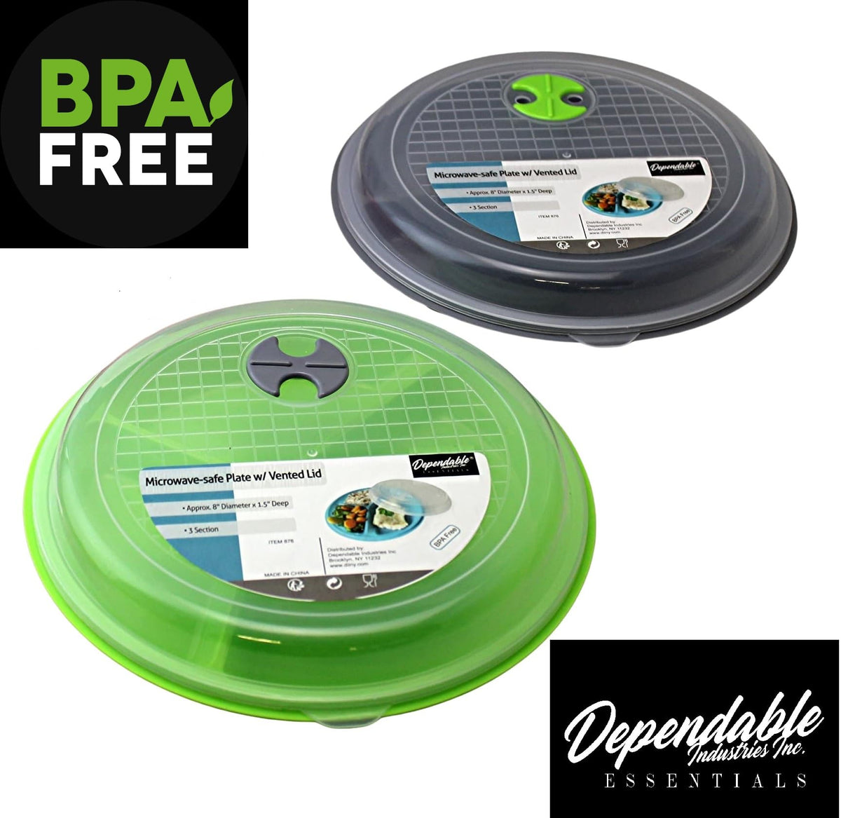 Dependable Essentials freezer-safe plates ready for cold storage