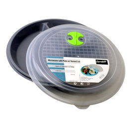 Closeup of Dependable Essentials vented lids for safe reheating