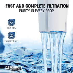 DESENRUIS filter reduces plastic waste by replacing bottles