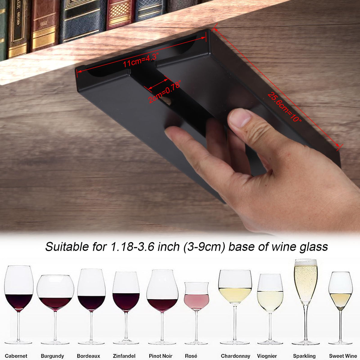 DESONAUT ABS plastic stemware rack is durable and easy to clean