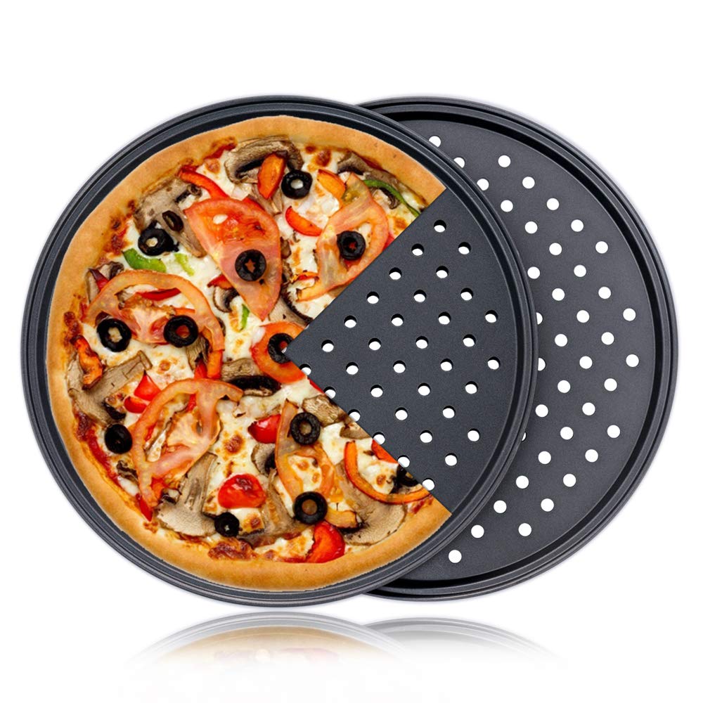 Destinymd pizza pan holes 12in for even crispy crust.