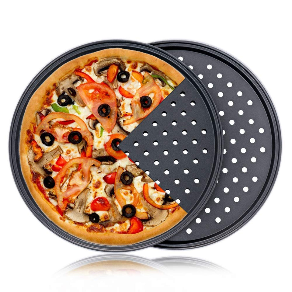 Destinymd pizza pan holes 12in for even crispy crust.