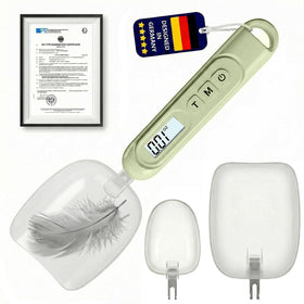 Detioy 2-in-1 digital measuring spoon with large scoop for precise flour measurement.
