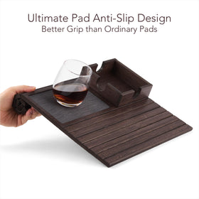 Detor Tray with leather-pad offers a premium feel while you relax.