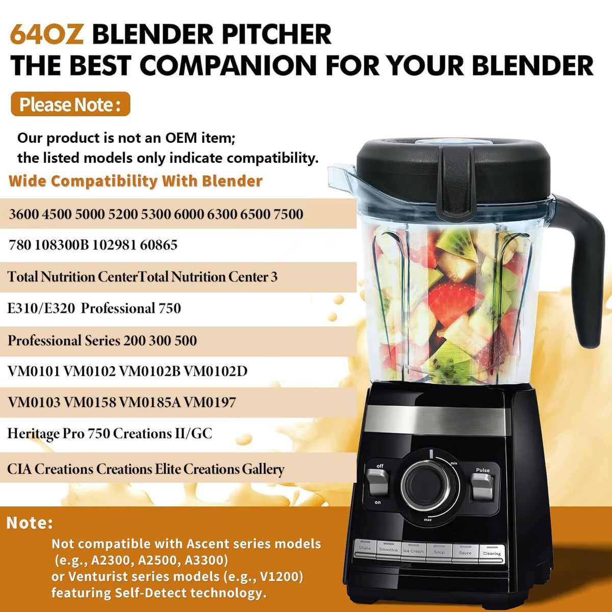 Deuovht blender pitcher stainless steel blade for thorough blending