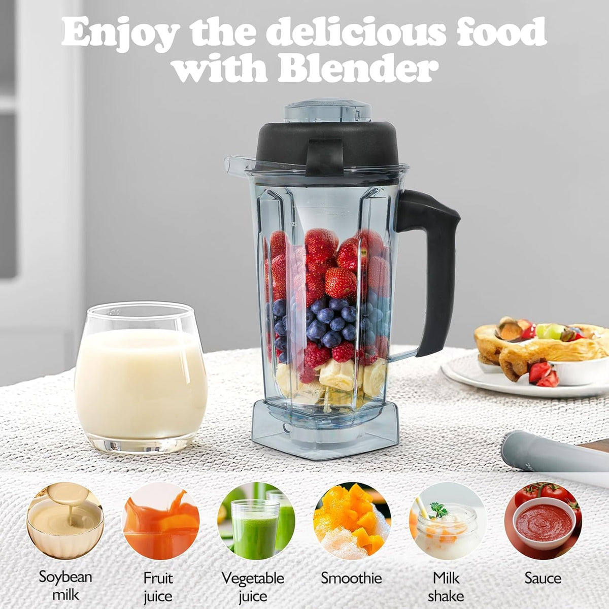Deuovht 64oz pitcher compatible with 6300/7500 Explorian series for smooth blends