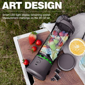 Devan portable blender handles ice and tough ingredients with pulse mode.