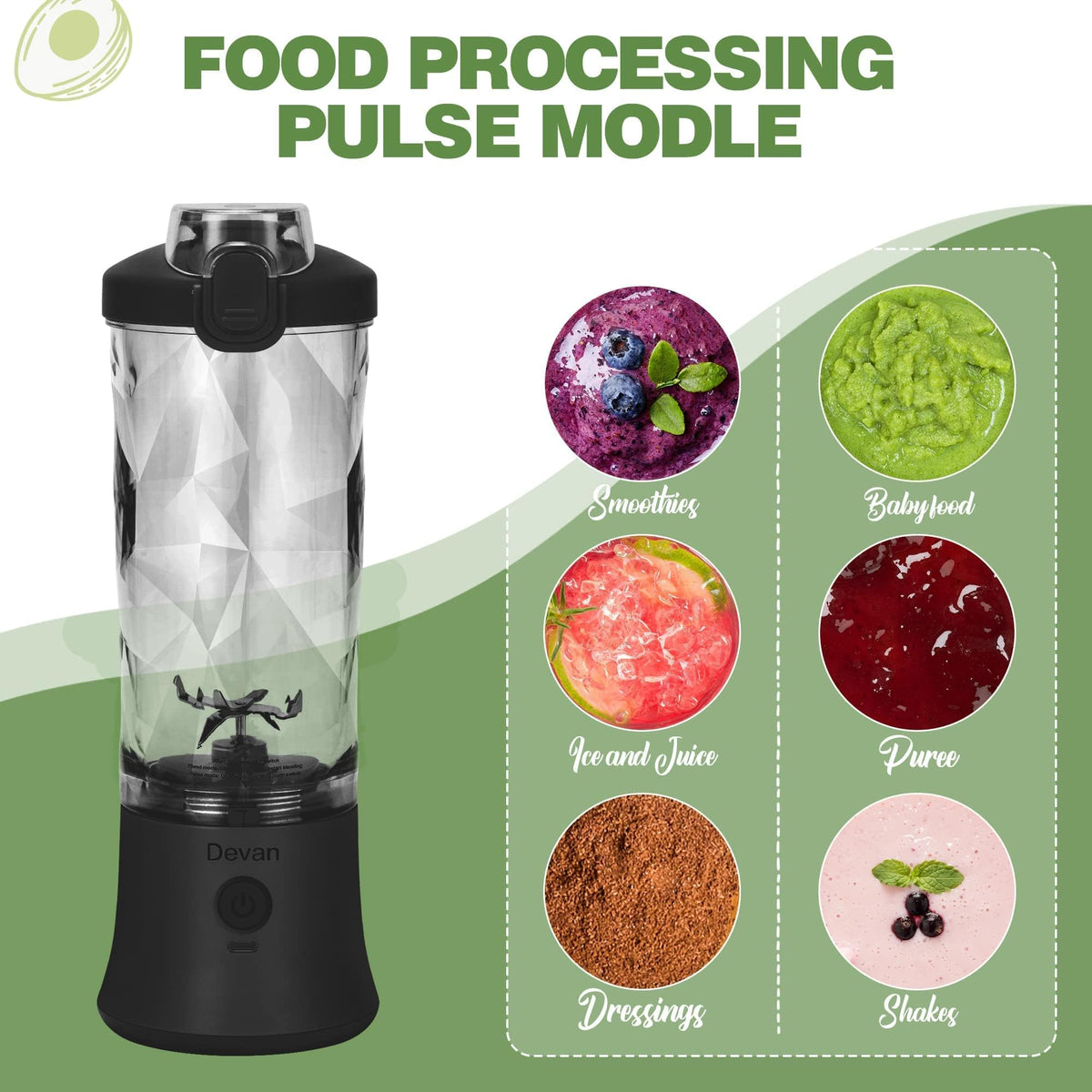 Devan IPx67 waterproof blender for beach and poolside use.