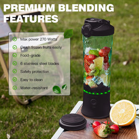 Devan portable blender motor with pulse for smooth shakes anywhere.