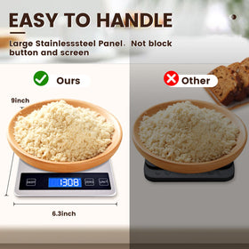 Deweywei 33lb scale charging via USB for convenient power.