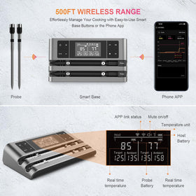 Dewjom smart app setup screen demonstrates remote cooking control.