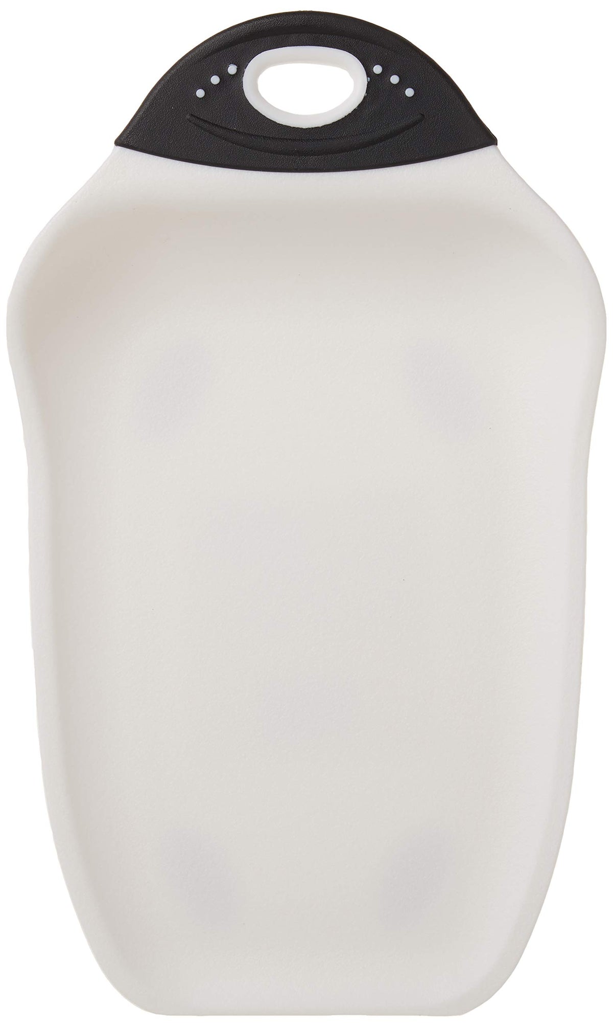 Dexas Chop and Scoop board curved edges guide juices while slicing fruit.