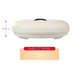 Dexas microwave-ready tortilla warmer heats bread quickly and safely.
