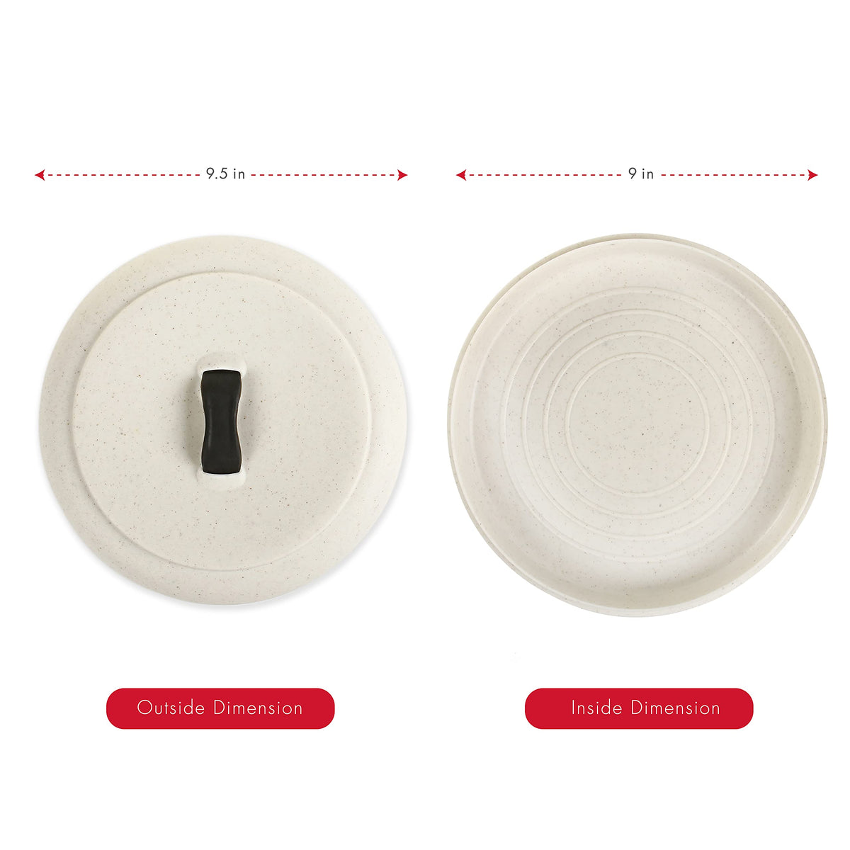Dexas natural oat colored tortilla warmer adds rustic charm to kitchen decor.