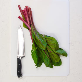 Dexas Polysafe cutting board with non-slip, reversible design for stable chopping