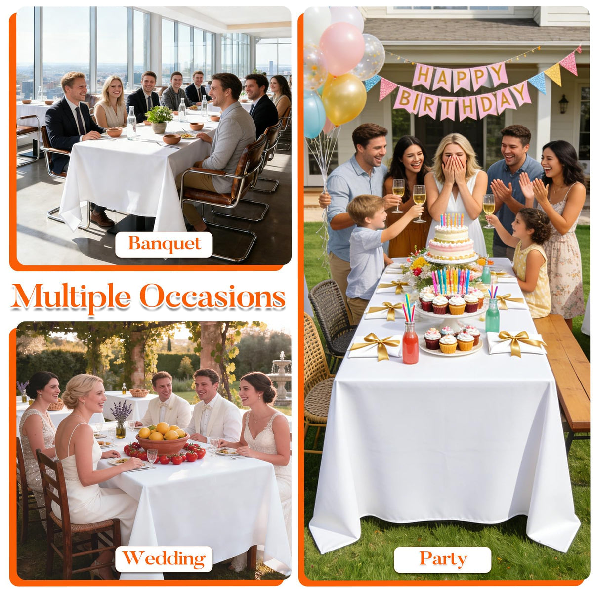 Dexbriz easy-care tablecloths stay vibrant with regular machine washing.