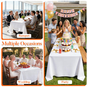 Dexbriz easy-care tablecloths stay vibrant with regular machine washing.