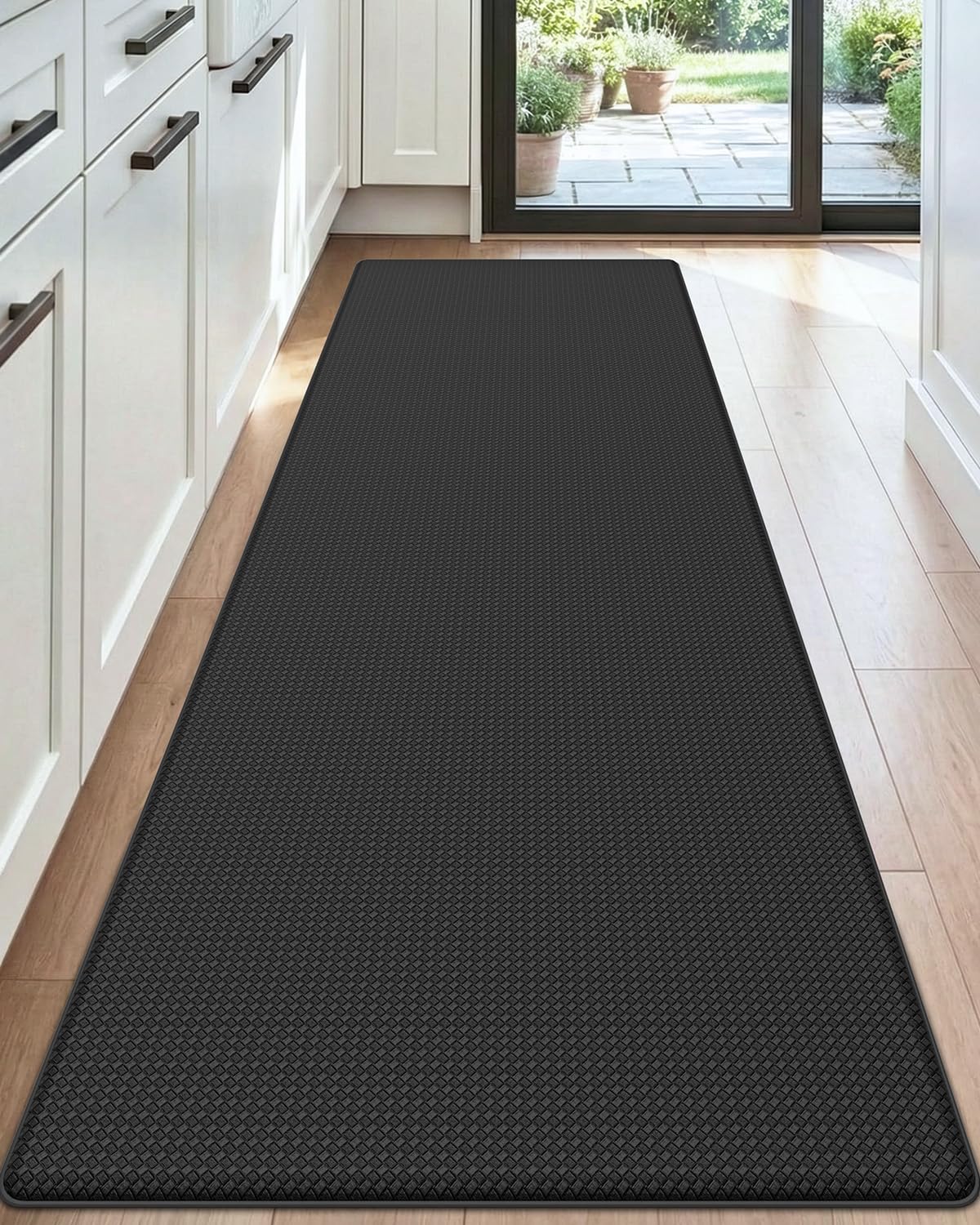 DEXI memory foam front-sink mat for comfortable standing during food prep.