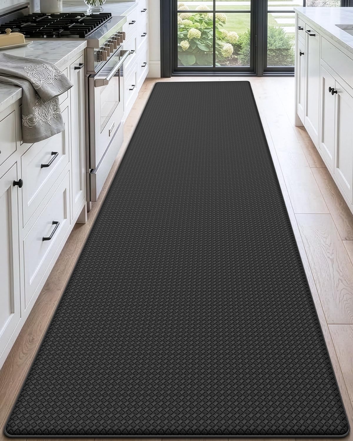 DEXI anti-fatigue memory foam mat under the front sink for comfortable dishwashing