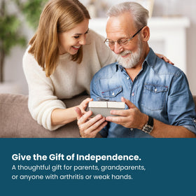 Dext grandparents gift idea in teal for arthritis-friendly daily tasks.