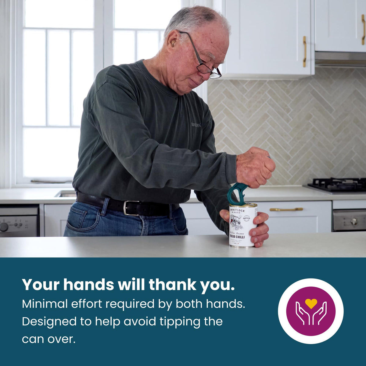 Dext senior-friendly kitchen tool in teal supports independent daily tasks.
