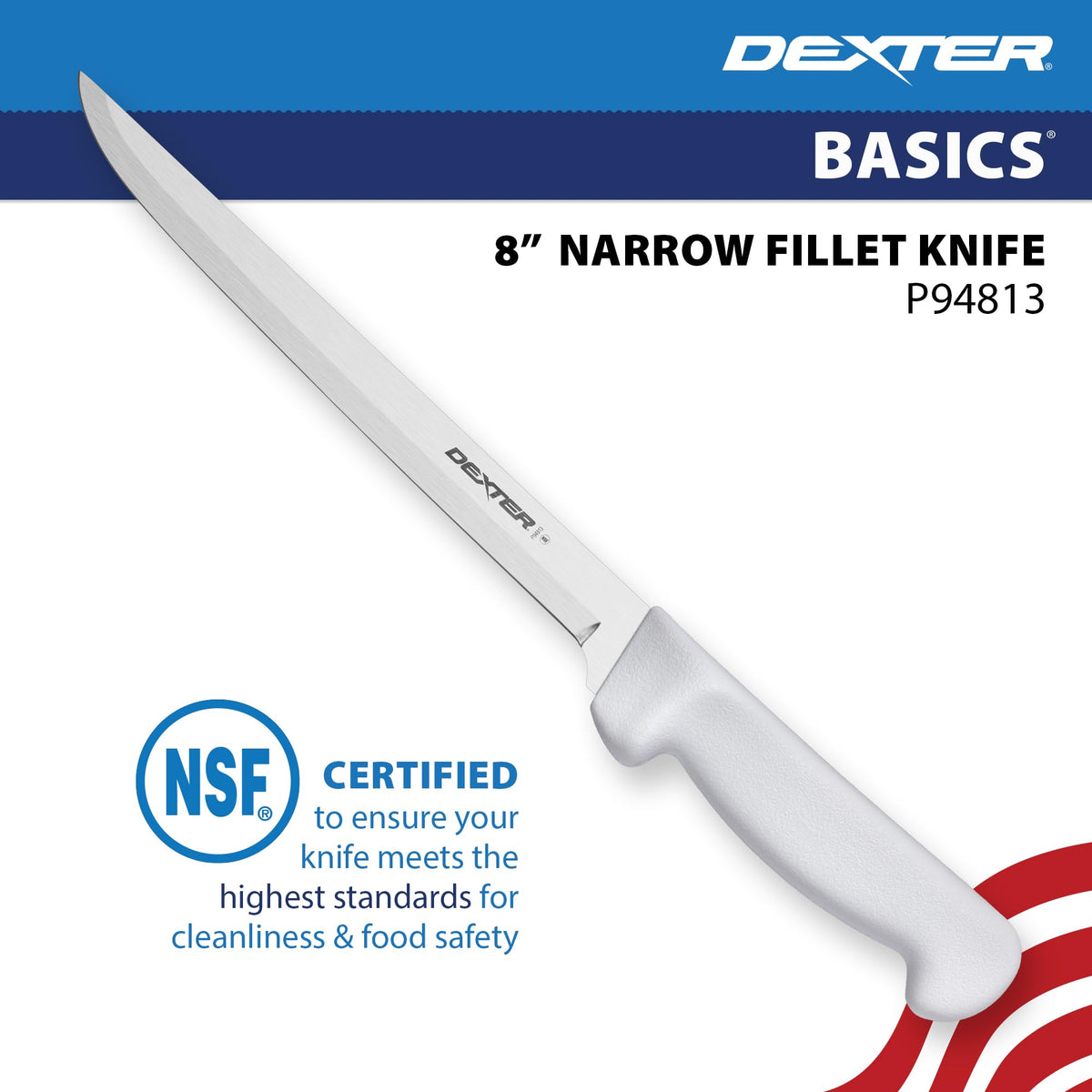 P94813 stainless blade close-up highlighting durable, rust-resistant performance