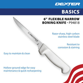 Dexter-Russell P94818 textured polypropylene handle provides a secure non-slip grip during prep