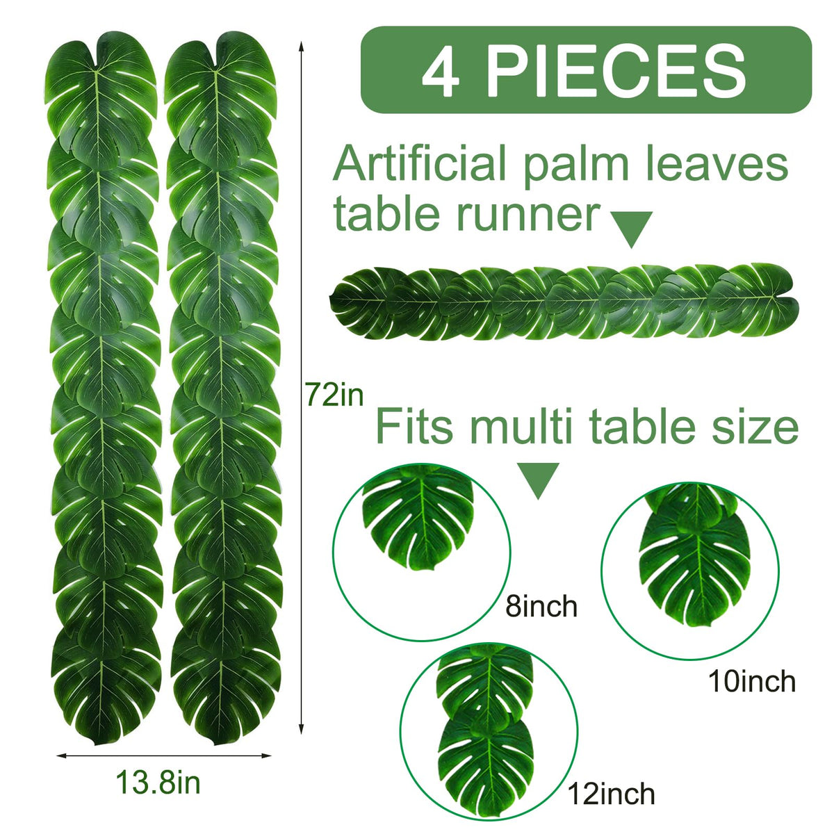 DEYIXUN artificial palm leaves connectors create continuous display