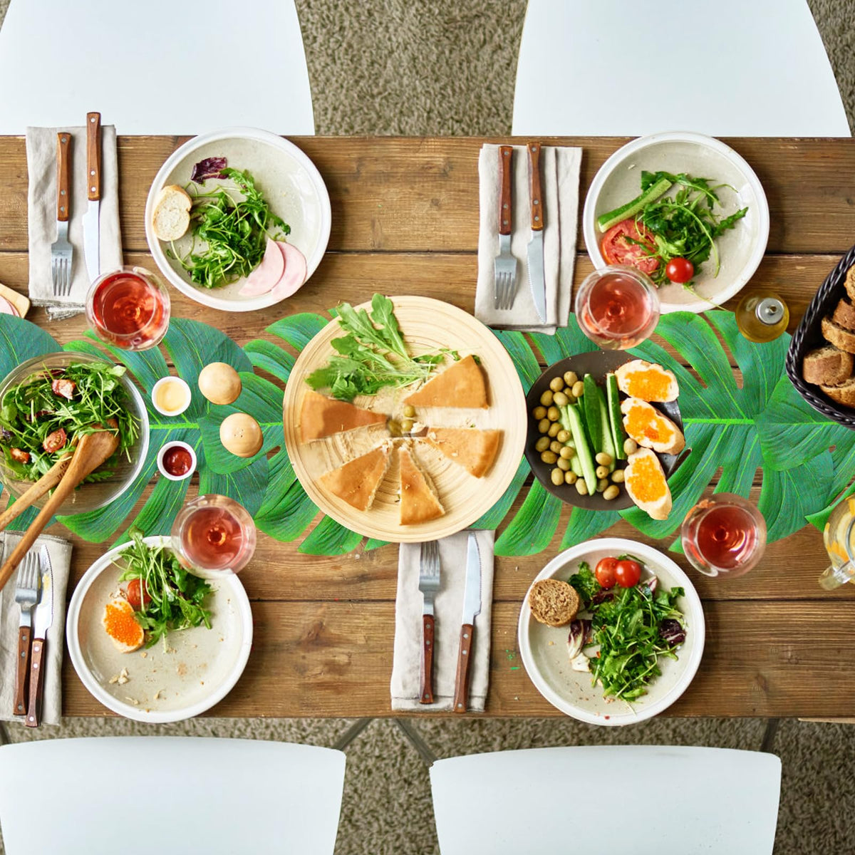 DEYIXUN indoor outdoor friendly runner for patio or banquet tables